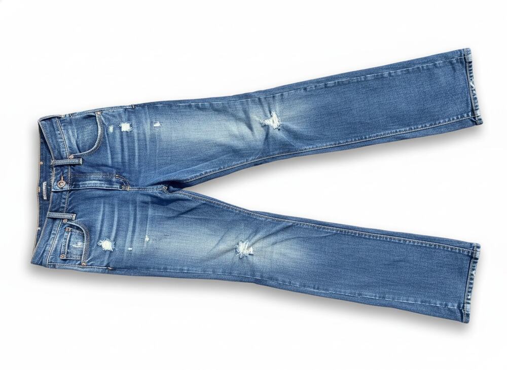 Daytrip Virgo Bootcut Jeans Womens Size 34 Blue Distressed Denim Y2K - Picture 6 of 9